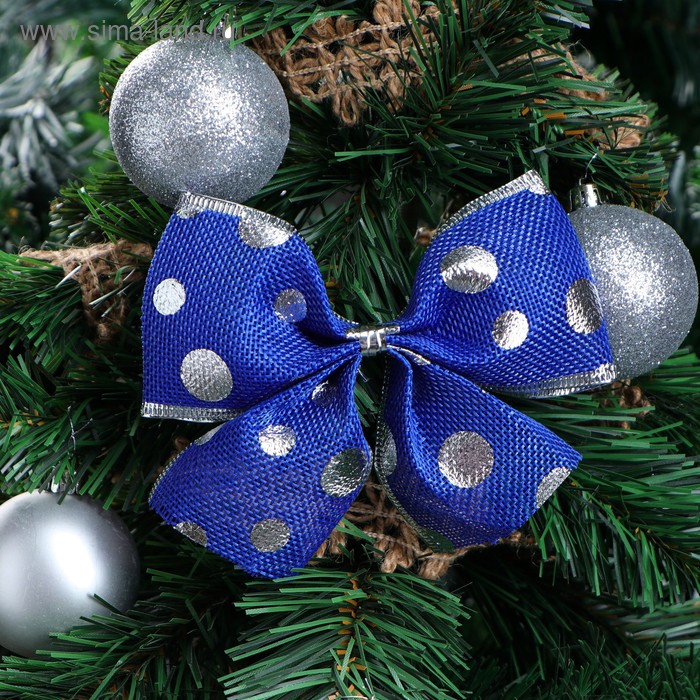 Бант праздничный "Горошек", синий в серебреный горошек, 14 х 10 см
Бант праздничный "Горошек", синий в серебреный горошек, 14 х 10 см