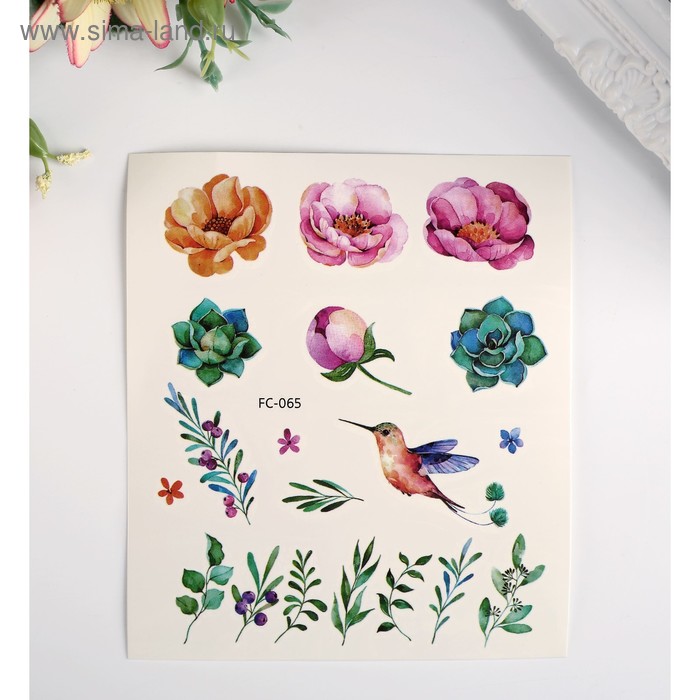 Татуировка на тело цветная "Цветы, кактусы и разнотравье" 12х10,5 см
Татуировка на тело цветная "Цветы, кактусы и разнотравье" 12х10,5 см