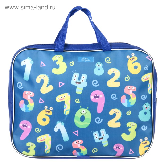 Папка с ручками текстильная, А4, 330 х 260 х 70 мм, Calligrata, «Цифры монстры» 
Папка с ручками текстильная, А4, 330 х 260 х 70 мм, Calligrata, «Цифры монстры»