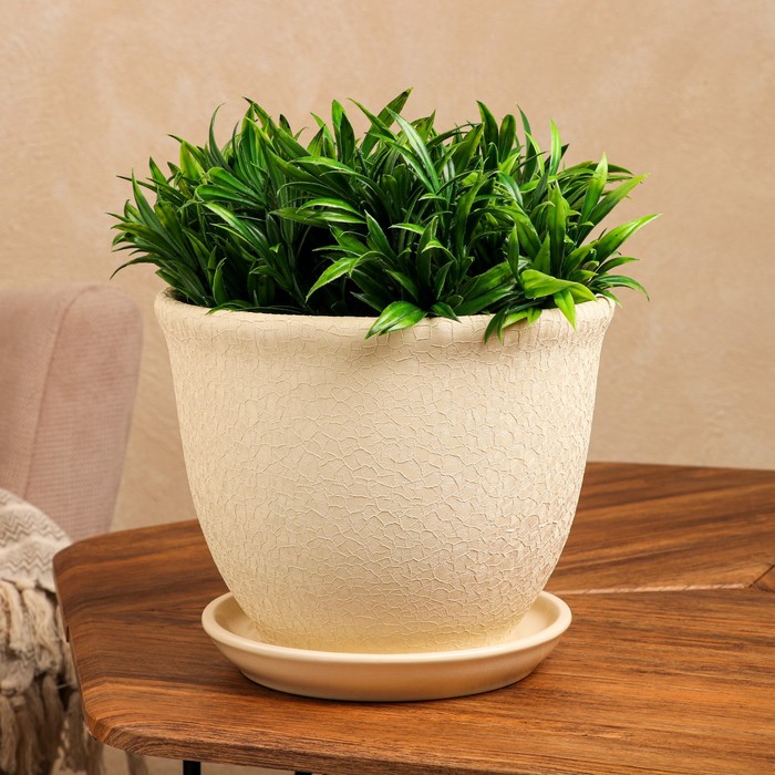 Горшок для цветов "Глория", бежевый, керамика, 4 л
Горшок для цветов "Глория", бежевый, керамика, 4 л