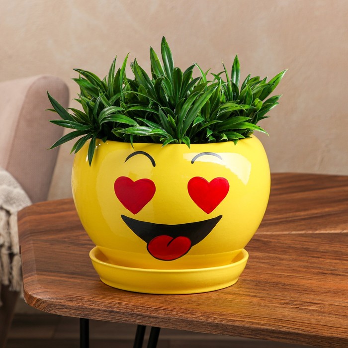 Горшок для цветов "Смайл", керамика, 2.2 л, микс
Горшок для цветов "Смайл", керамика, 2.2 л, микс