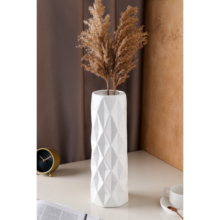 Ваза керамическая "Поли", настольная, белая, глазурь, 41 см
Ваза керамическая "Поли", настольная, белая, глазурь, 41 см