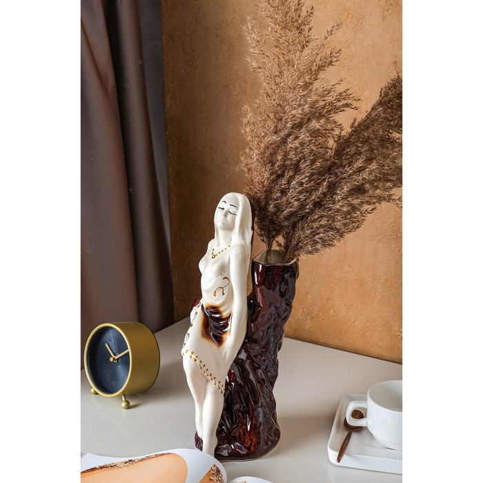 Ваза настольная "Элен", бело-коричневая, керамика, 35 см
Ваза настольная "Элен", бело-коричневая, керамика, 35 см