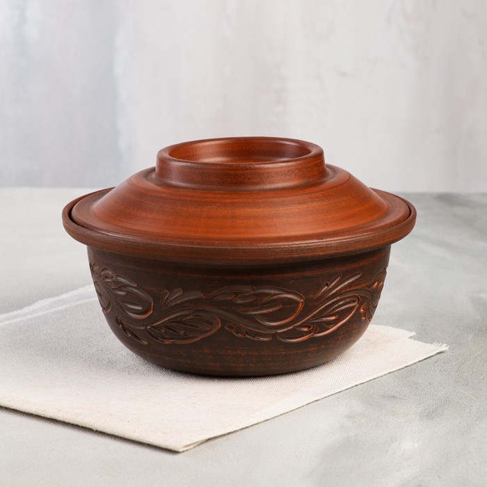 Горшок для запекания с крышкой "Глинка", декор, красная глина, 1 л
Горшок для запекания с крышкой "Глинка", декор, красная глина, 1 л