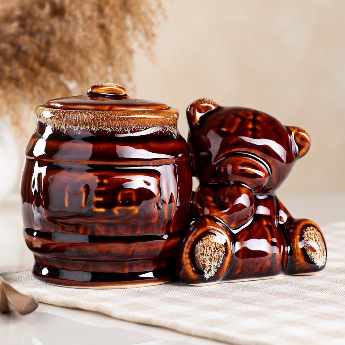 Бочонок "Мишка с мёдом", коричневый, керамика, 0.7 л
Бочонок "Мишка с мёдом", коричневый, керамика, 0.7 л