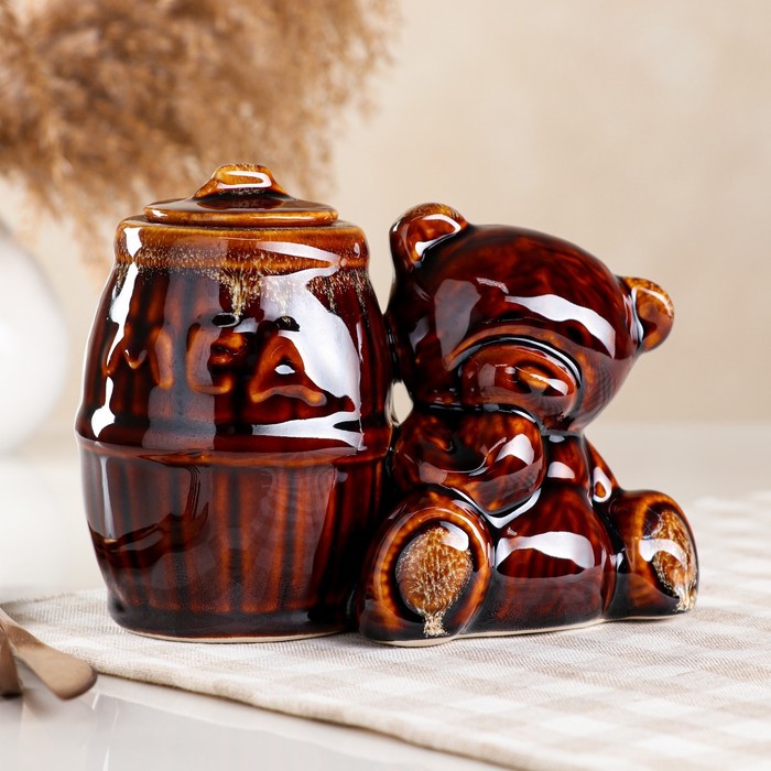 Бочонок "Мишка с мёдом", коричневый, керамика, 0.4 л
Бочонок "Мишка с мёдом", коричневый, керамика, 0.4 л