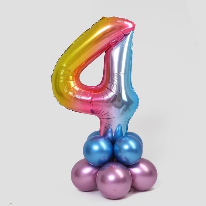 Букет из шаров "4", цифра, фольга, латекс, набор 9 шт, цвет градиент
Букет из шаров "4", цифра, фольга, латекс, набор 9 шт, цвет градиент
