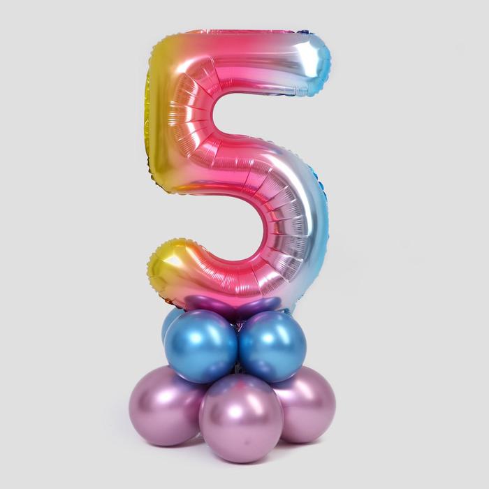 Букет из шаров "5", цифра, фольга, латекс, набор 9 шт, цвет градиент
Букет из шаров "5", цифра, фольга, латекс, набор 9 шт, цвет градиент