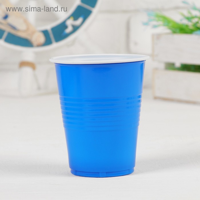 Стаканы пластиковые, 300 мл, набор 6 шт., цвет синий
Стаканы пластиковые, 300 мл, набор 6 шт., цвет синий
