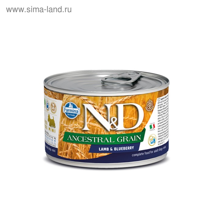 Влажный корм Farmina N&D Low Grain Dog для собак мини пород, ягненок/черника, 140 г
Влажный корм Farmina N&D Low Grain Dog для собак мини пород, ягненок/черника, 140 г