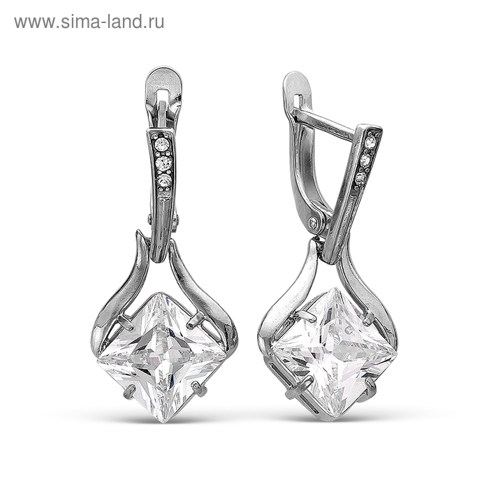 Серьги "Ромб" подвеска, посеребрение с оксидированием, цвет белый
Серьги "Ромб" подвеска, посеребрение с оксидированием, цвет белый