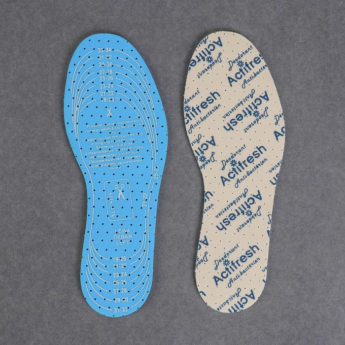 фото Стельки для обуви детские, универсальные, 19-35 р-р, пара, цвет белый braus