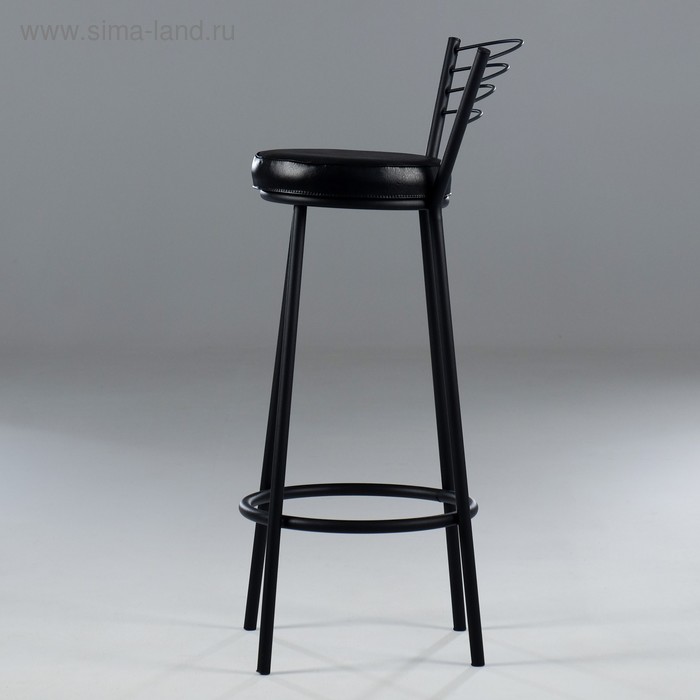 фото Стул барный "бари премиум", черный/черный клик мебель