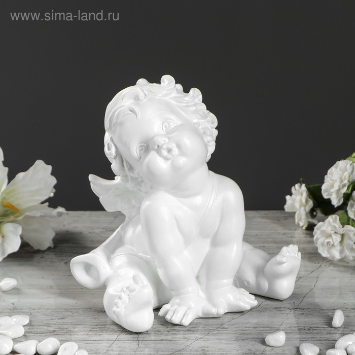 Статуэтка "Ангел сидит", малая, белая, гипс, 18 см
Статуэтка "Ангел сидит", малая, белая, гипс, 18 см