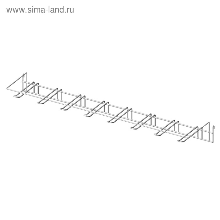 Гребенка язычковая 8 крючков с ценникодержателем, цвет белый
Гребенка язычковая 8 крючков с ценникодержателем, цвет белый