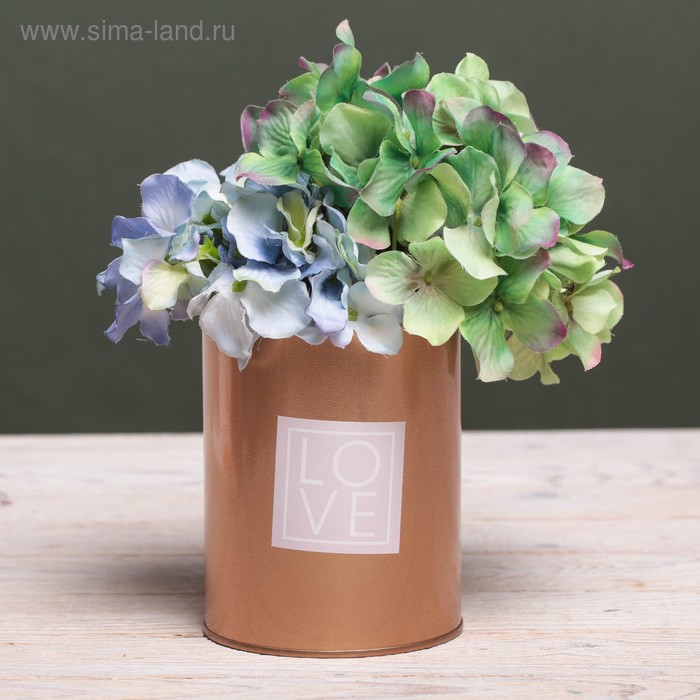 Металлическое кашпо для цветов LOVE, 10 × 12.5 см 
Металлическое кашпо для цветов LOVE, 10 × 12.5 см
