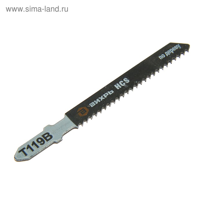 фото Пилки для лобзика "вихрь" т119в, по дереву, быстрый рез, 77 х 50 мм, 2 шт.