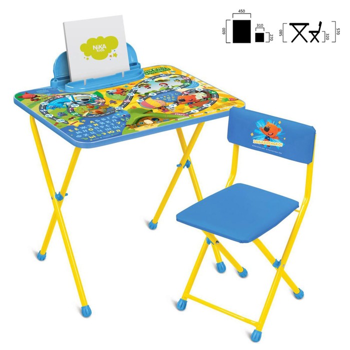 фото Комплект мебели «ми-ми-мишки»: стол, стул мягкий, цвета микс nika kids