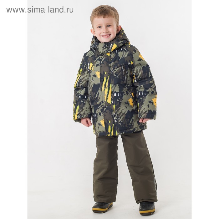 фото Комплект из куртки и полукомбинезона для мальчика «кристофер», рост 86 см, цвет хаки emson kids