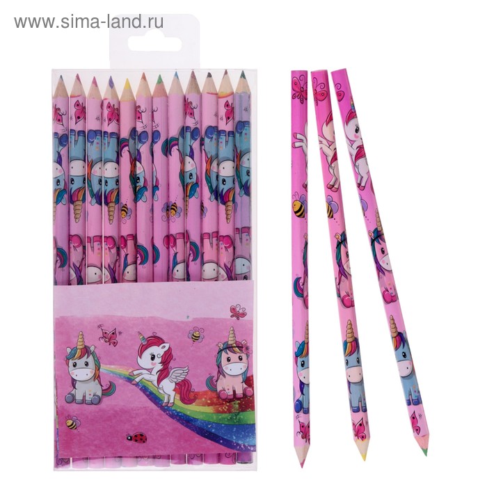 Карандаши цветные "Единороги" в картонной коробке, 12 цветов
Карандаши цветные "Единороги" в картонной коробке, 12 цветов