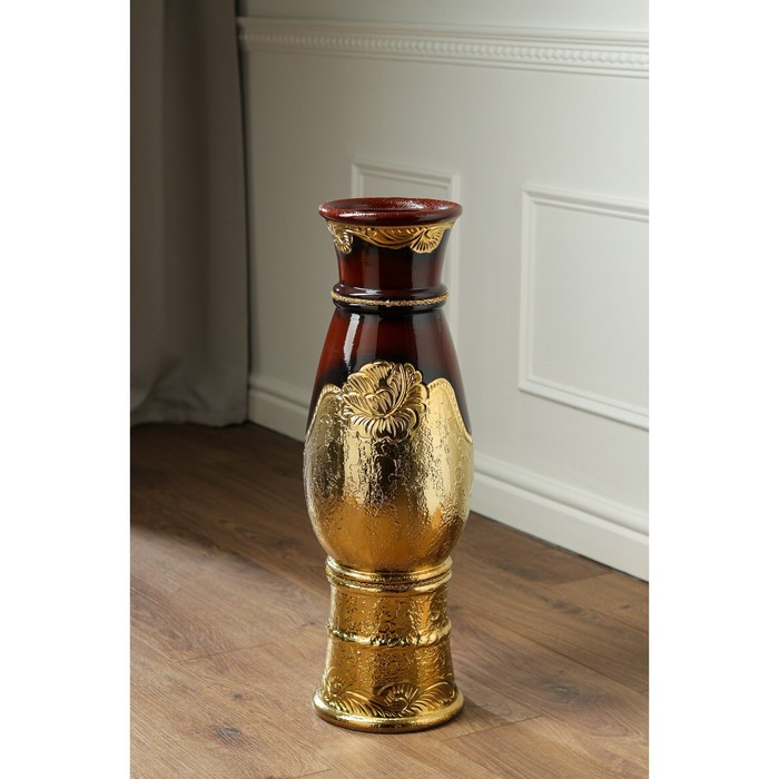 Ваза керамическая "Осень", напольная, цвет золотистый, 66 см, микс 
Ваза керамическая "Осень", напольная, цвет золотистый, 66 см, микс