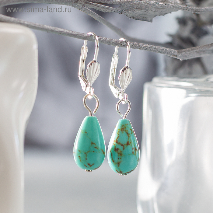 Серьги посеребрение "Бирюза старая" капля
Серьги посеребрение "Бирюза старая" капля