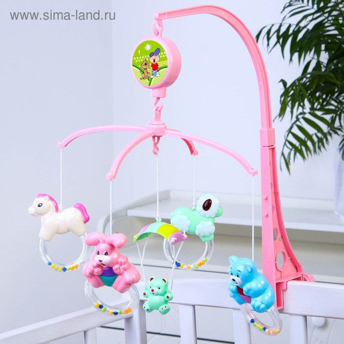 Мобиль музыкальный «Зверюшки на кольце», заводной, наклейка МИКС 
Мобиль музыкальный «Зверюшки на кольце», заводной, наклейка МИКС