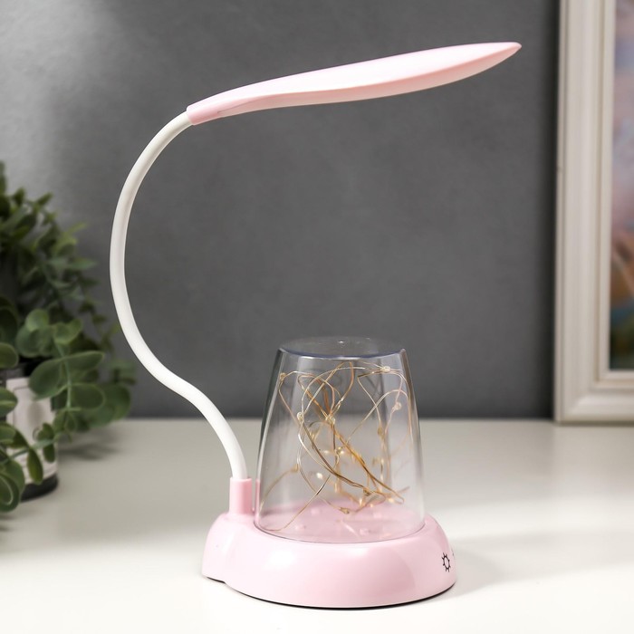 Лампа настольная с подсветкой "Энджой" 3 режима LED 7Вт розовый 11х23х42,5 см.
Лампа настольная с подсветкой "Энджой" 3 режима LED 7Вт розовый 11х23х42,5 см.