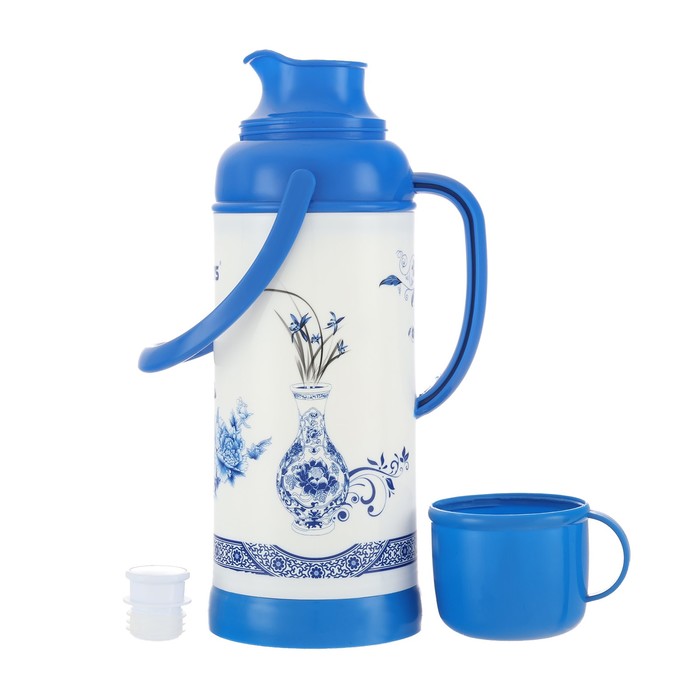 фото Термос 2 л, со стеклянной колбой 18 х 39 см, синий take it easy