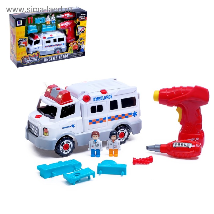 Конструктор винтовой «Скорая помощь», с электрическим шуроповёртом
Конструктор винтовой «Скорая помощь», с электрическим шуроповёртом