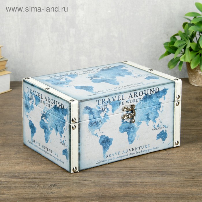 Шкатулка дерево кожзам "Путешествие по миру" бело-синяя 12х16х23 см
Шкатулка дерево кожзам "Путешествие по миру" бело-синяя 12х16х23 см