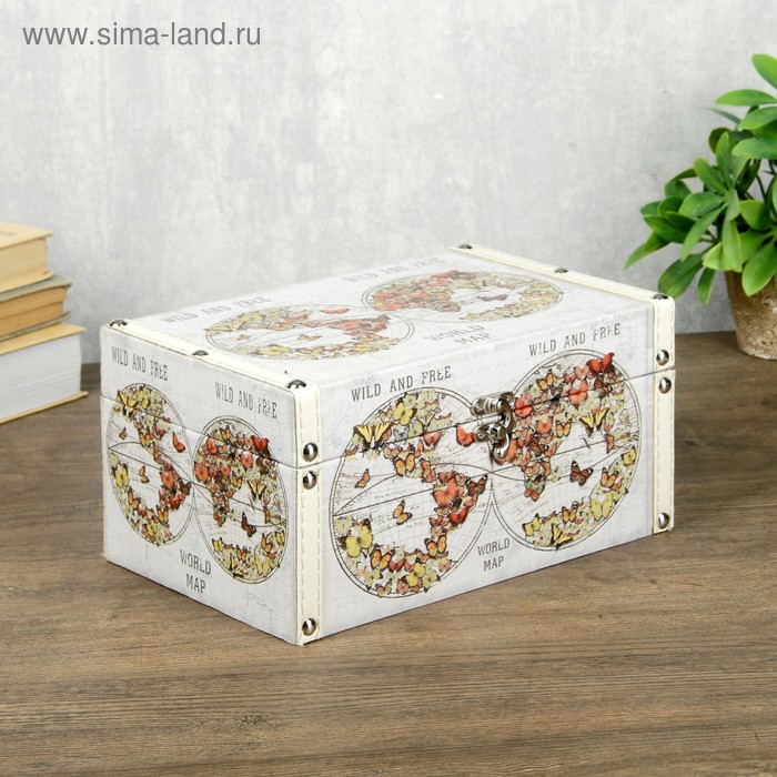 Шкатулка дерево кожзам "Карта мира из бабочек" 12х16х24 см
Шкатулка дерево кожзам "Карта мира из бабочек" 12х16х24 см