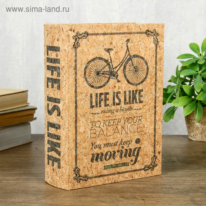 Шкатулка-книга дерево кожзам под пробку "Велосипед" 23х17х6 см
Шкатулка-книга дерево кожзам под пробку "Велосипед" 23х17х6 см