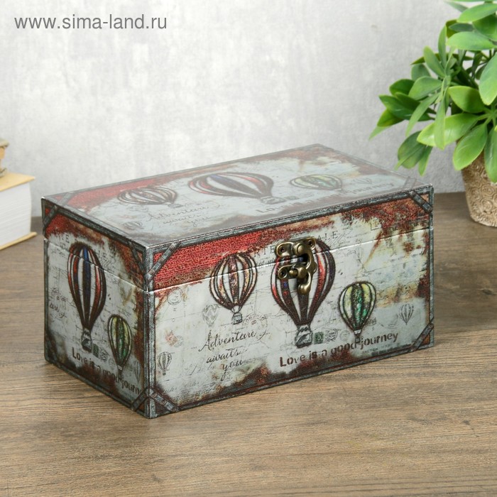 Шкатулка дерево кожзам перламутр "Приключения на воздушном шаре" 10х12х20 см
Шкатулка дерево кожзам перламутр "Приключения на воздушном шаре" 10х12х20 см