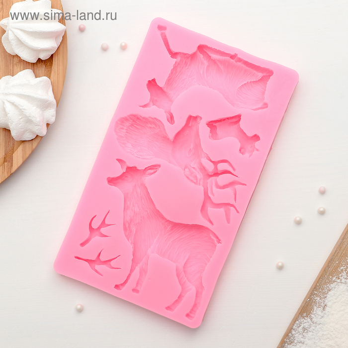 Молд силиконовый «Олени», 20×11,5 см, цвет МИКС
Молд силиконовый «Олени», 20×11,5 см, цвет МИКС