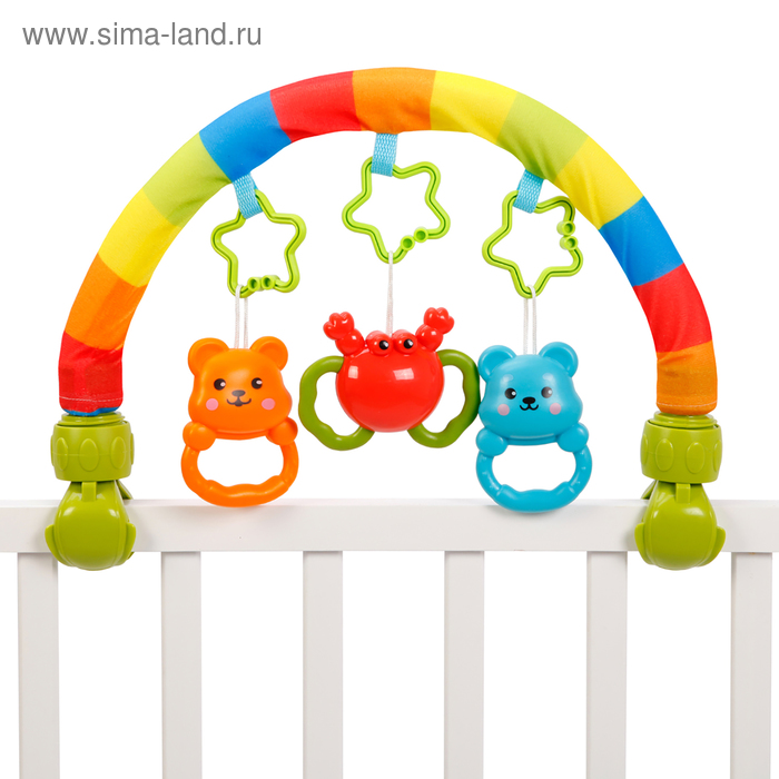 Дуга игровая мягкая на коляску/кроватку «Радуга-дуга»
Дуга игровая мягкая на коляску/кроватку «Радуга-дуга»