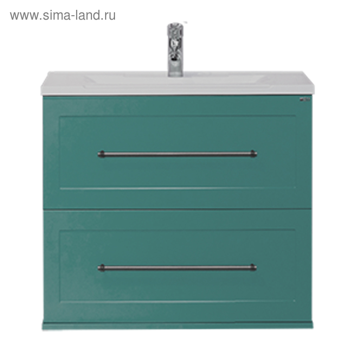 фото Тумба с раковиной «марта 60», подвесная, цвет бирюза, с раковиной