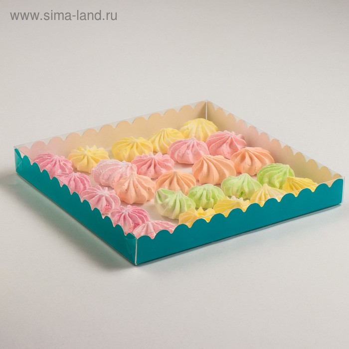 Кондитерская коробка для печенья,UPAK LAND голубой, 25 х 25 х 3 см
Кондитерская коробка для печенья,UPAK LAND голубой, 25 х 25 х 3 см