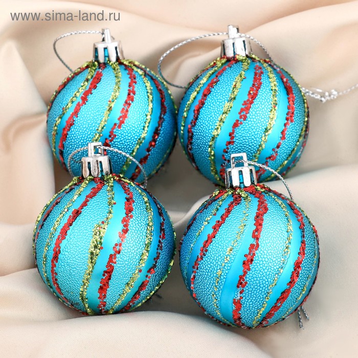 Набор шаров пластик d-5 см, 4 шт "Каролин" голубой
Набор шаров пластик d-5 см, 4 шт "Каролин" голубой