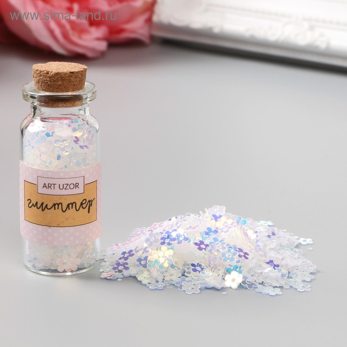 Глиттер в баночке «Цветок белый с синим отливом», 5 х 2 х 2 см
Глиттер в баночке «Цветок белый с синим отливом», 5 х 2 х 2 см