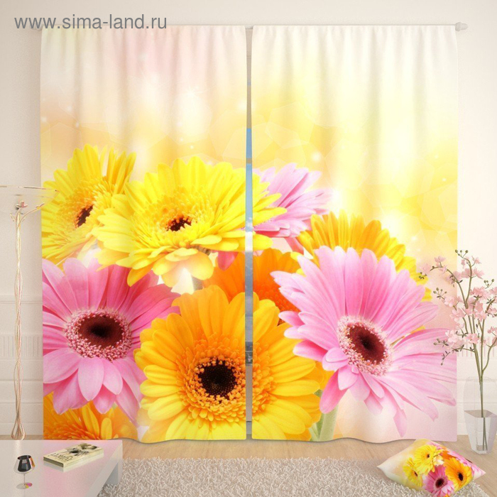 Фотошторы «Герберы», размер 145 х 260 см, габардин
Фотошторы «Герберы», размер 145 х 260 см, габардин