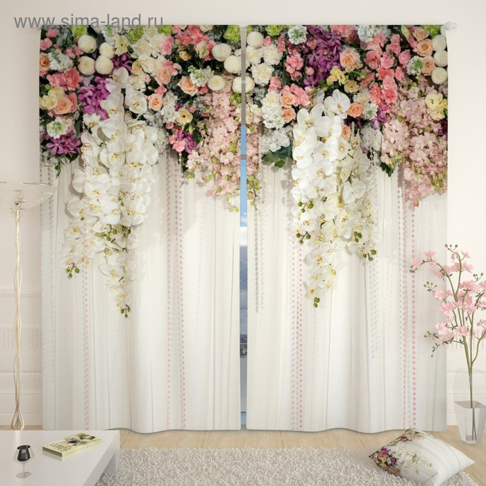 Фотошторы «Цветочный верх 6», размер 145 х 260 см, габардин
Фотошторы «Цветочный верх 6», размер 145 х 260 см, габардин