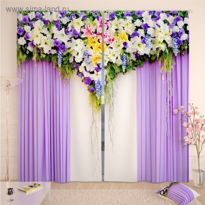 Фотошторы «Великолепный цветочный верх», размер 145 х 260 см, блэкаут
Фотошторы «Великолепный цветочный верх», размер 145 х 260 см, блэкаут