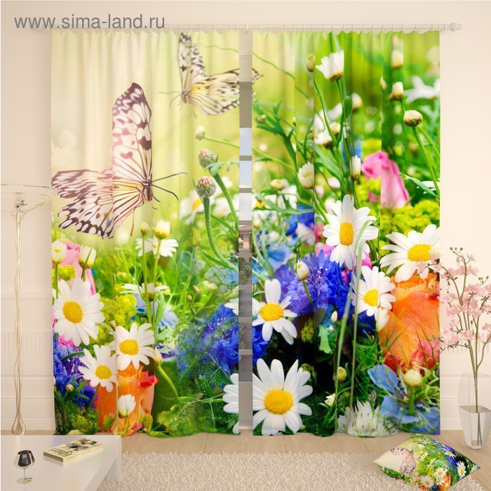 Фотошторы «Луговые бабочки», размер 145 х 260 см, блэкаут
Фотошторы «Луговые бабочки», размер 145 х 260 см, блэкаут