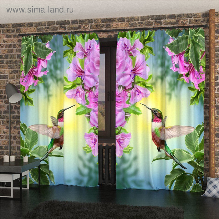 Фотошторы «Сказочный колибри», размер 145 х 260 см, блэкаут
Фотошторы «Сказочный колибри», размер 145 х 260 см, блэкаут