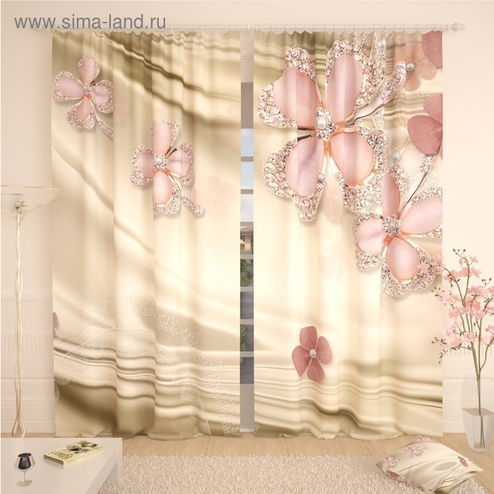 Фотошторы «Ювелирные цветы», размер 145 х 260 см, блэкаут
Фотошторы «Ювелирные цветы», размер 145 х 260 см, блэкаут