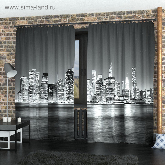 Фотошторы «Черно-белый Манхеттен», размер 145 х 260 см, блэкаут
Фотошторы «Черно-белый Манхеттен», размер 145 х 260 см, блэкаут