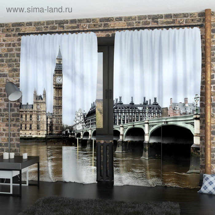 Фотошторы «Пасмурный Лондон», размер 145 х 260 см, блэкаут
Фотошторы «Пасмурный Лондон», размер 145 х 260 см, блэкаут