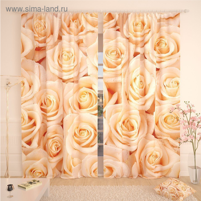 Фотошторы «Мягкие бежевые розы», размер 145 х 260 см, габардин
Фотошторы «Мягкие бежевые розы», размер 145 х 260 см, габардин