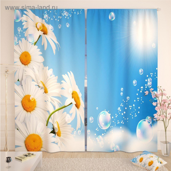 Фотошторы «Ромашковая свежесть», размер 145 х 260 см, блэкаут
Фотошторы «Ромашковая свежесть», размер 145 х 260 см, блэкаут